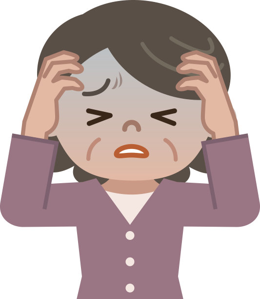 患有头痛的资深女性图片下载