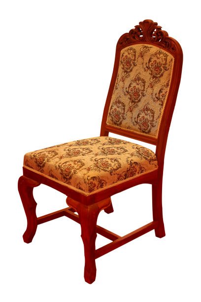 复古椅子孤立在白色背景图片下载