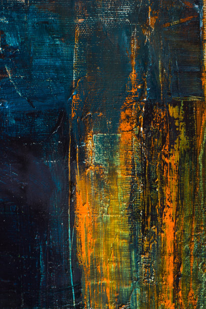 抽象油画。油画在调色板上作画。彩色的背景。图片下载