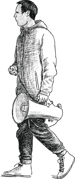 有扩音器的人图片下载