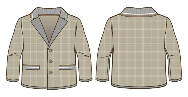 浅棕色格子夹克图片下载