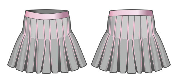 灰色裙子配粉色元素图片下载