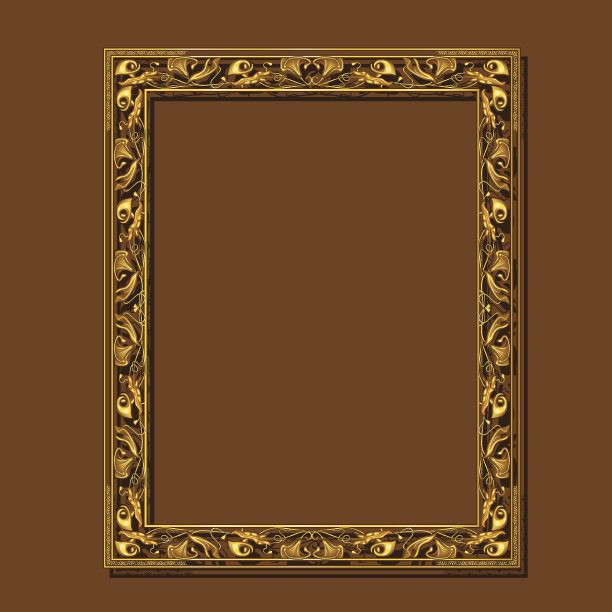 框架金色与阴影图片下载