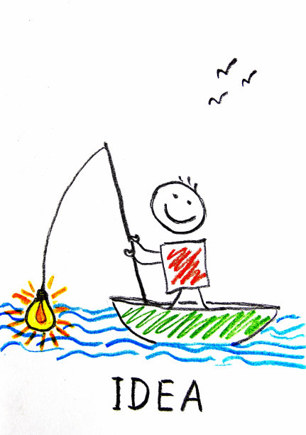 钓鱼的想法。图片下载