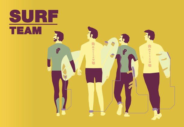 冲浪队覆盖大设计。图片下载