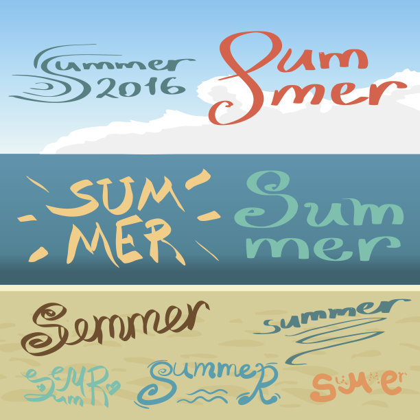 向量夏天背景图片下载