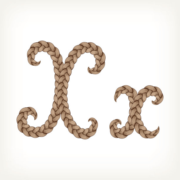 辫子的头发字体图片下载