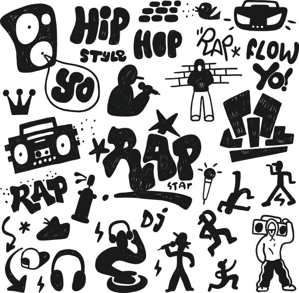 说唱涂鸦集素材图片