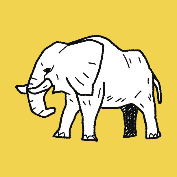 大象涂鸦图片下载