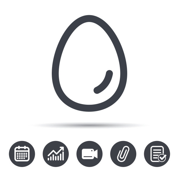 蛋图标。早餐食品标志。图片下载