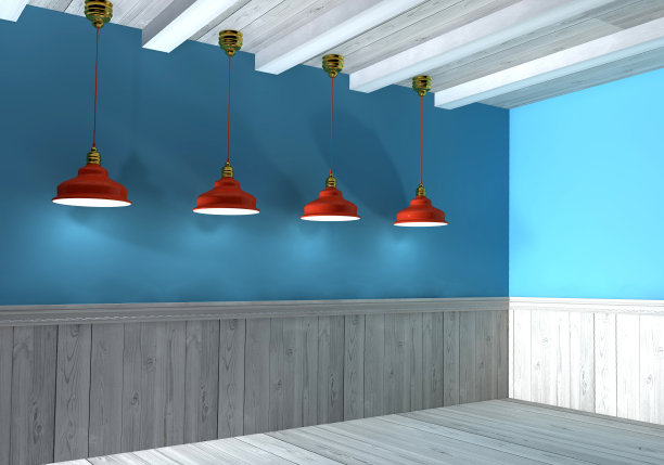 3d插图，内墙照明灯具上面图片下载