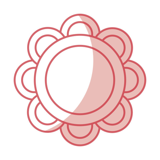 可爱的花朵孤立图标图片下载
