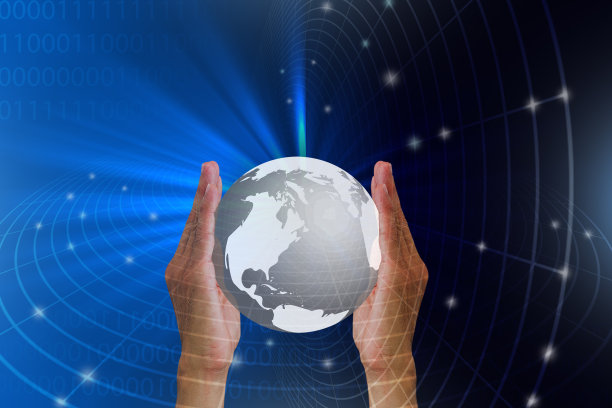 手握全球连接图片下载