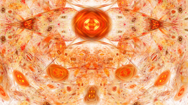 彩色抽象分形插画图片下载