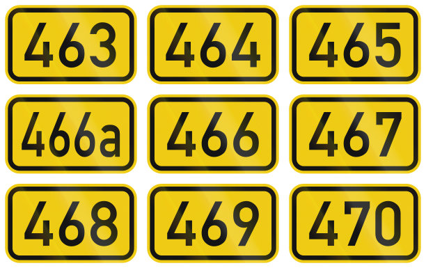 德国联邦公路的编号公路盾牌收藏图片下载