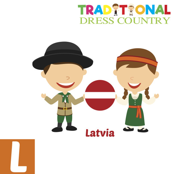 传统服饰国家字母图片下载