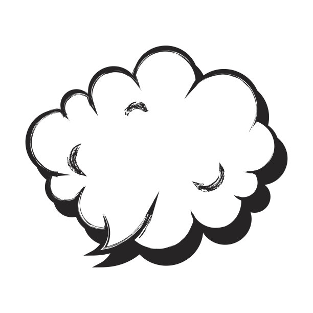 手绘喜剧演讲泡泡素材图片