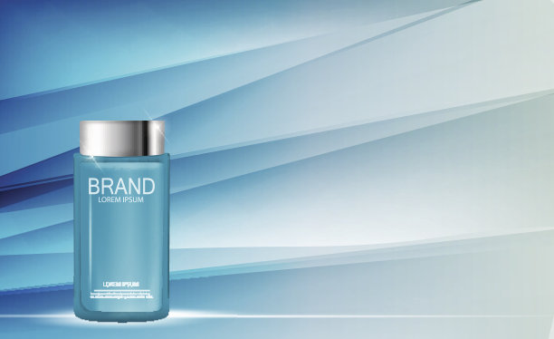 为广告或杂志背景设计化妆品产品模板素材图片