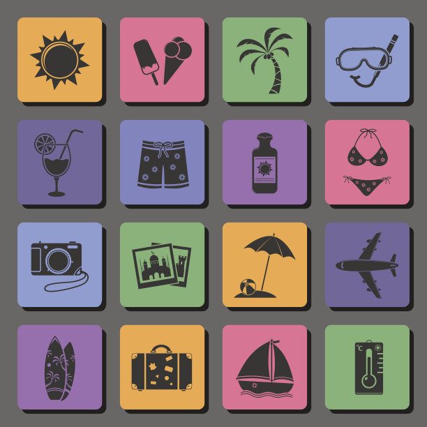 度假和旅行的标志图片下载