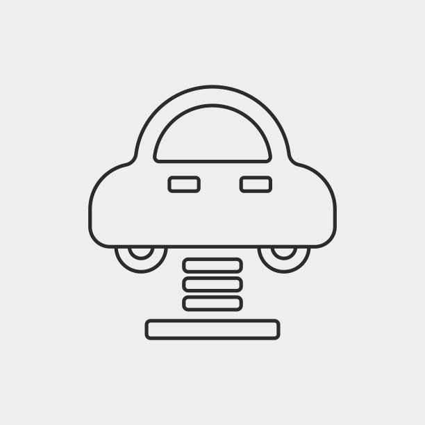 游乐园碰碰车线性图标图片下载