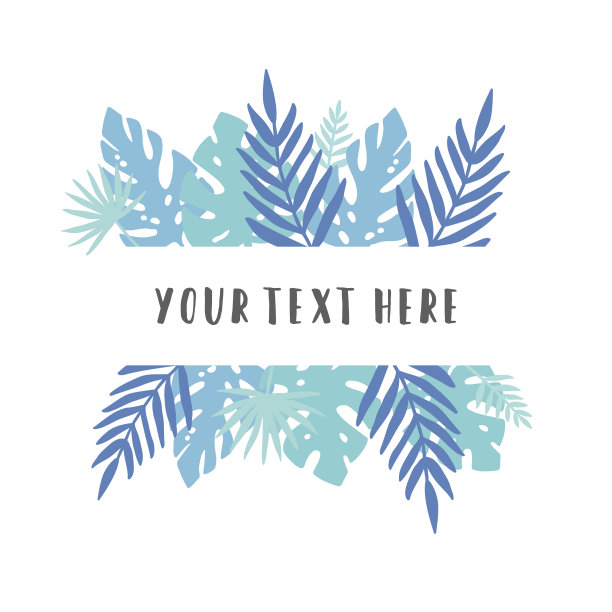 蓝色的热带落叶。图片下载