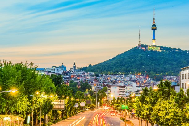 梨泰院夜景，长时间曝光图片下载