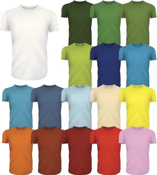 彩色shirt模板图片下载