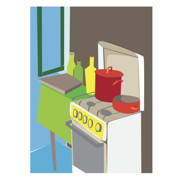 卡通厨房内部图片下载