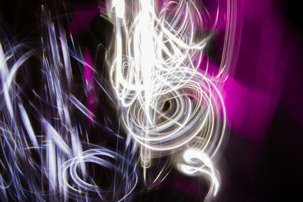 混沌-发光的抽象曲线图片下载