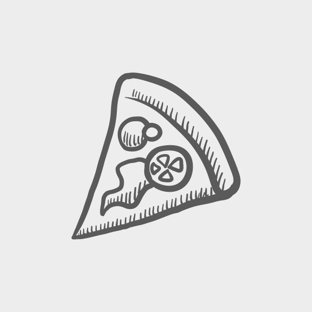 披萨切片素描图标图片下载
