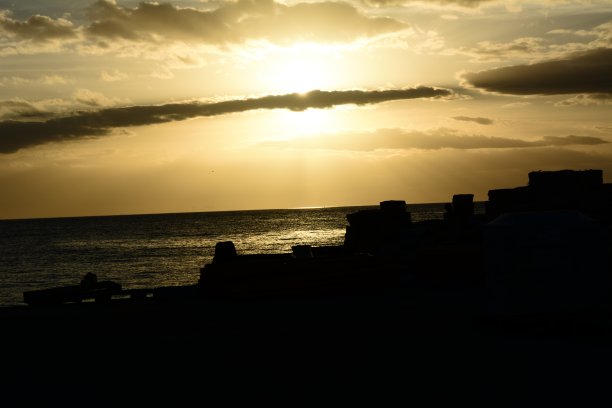 多云的日落图片下载