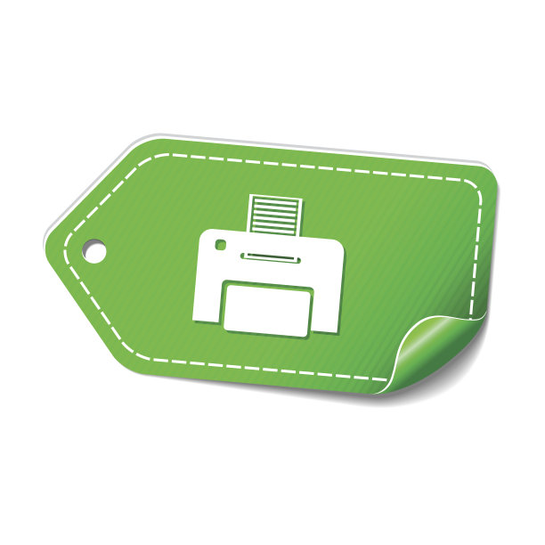 打印机绿色矢量图标设计图片下载