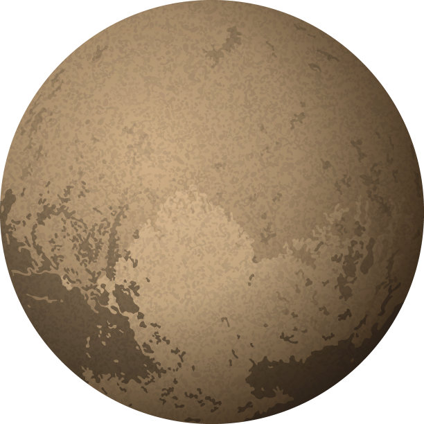 矮行星冥王星，孤立在白色图片下载