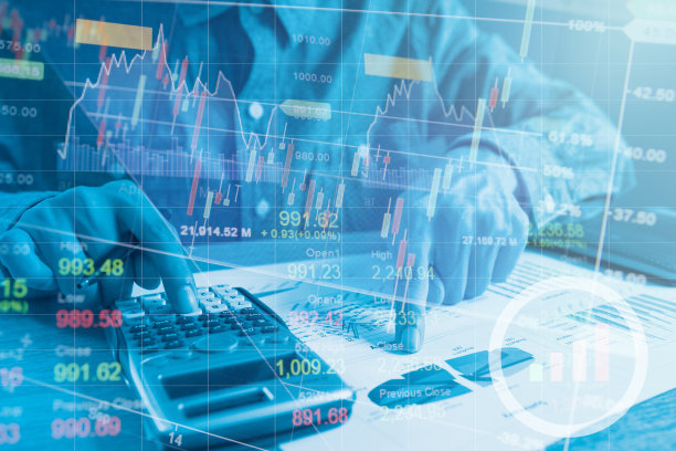 双重曝光的商人。股票市场金融或投资策略背景业务图表概念图片下载