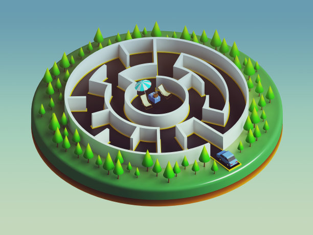 汽车即将进入迷宫图片下载