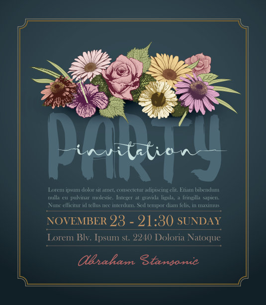 花的邀请图片下载