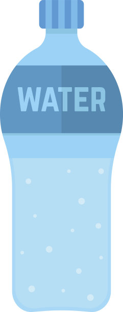 瓶子的水孤立在白色的背景图片下载