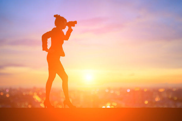 轮廓的女商人图片下载