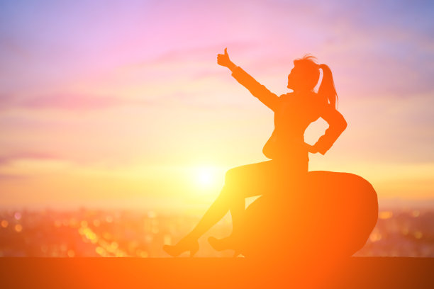 轮廓的女商人图片下载