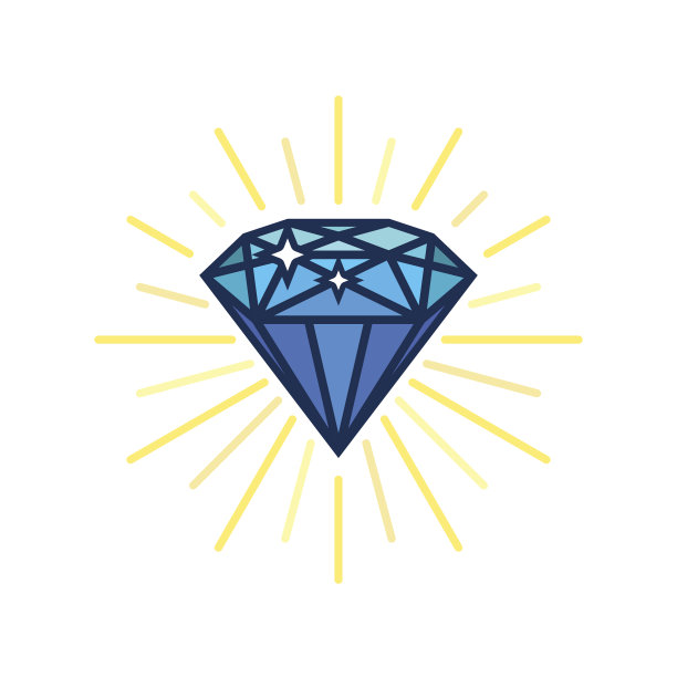 现代钻石平面图标。好主意。聪明的解决方案。用直线进行平面矢量设计图片下载