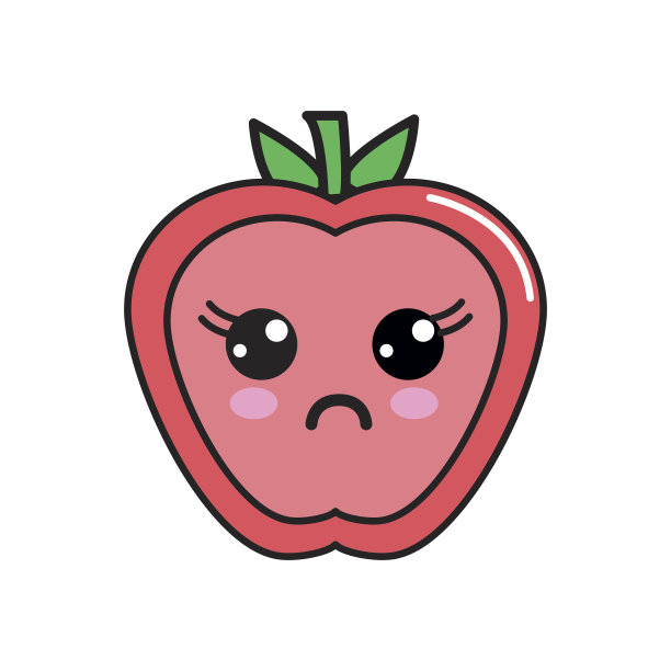 可爱的惊喜苹果水果图片下载