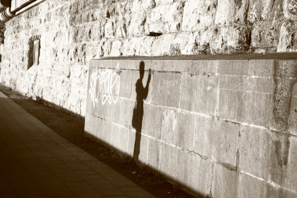 看隐蔽在墙上图片下载