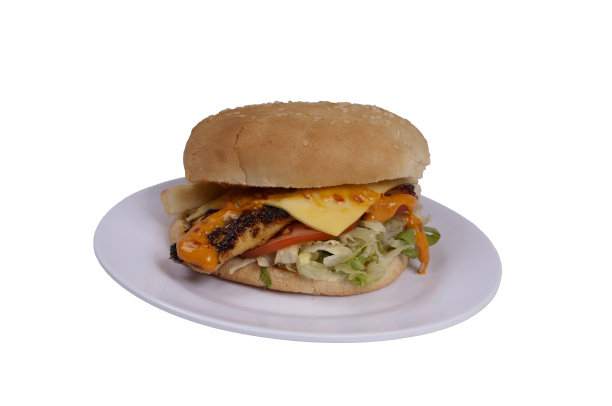 葡萄牙鸡肉汉堡盘图片下载