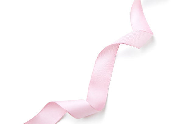 带卷曲花边的粉红色丝带图片下载