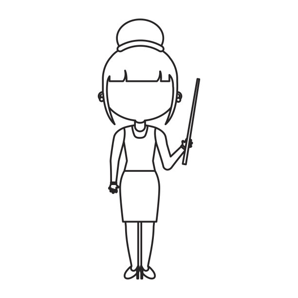 美丽的女教师头像图标素材图片