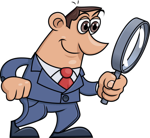 商人正在用放大镜看东西图片下载