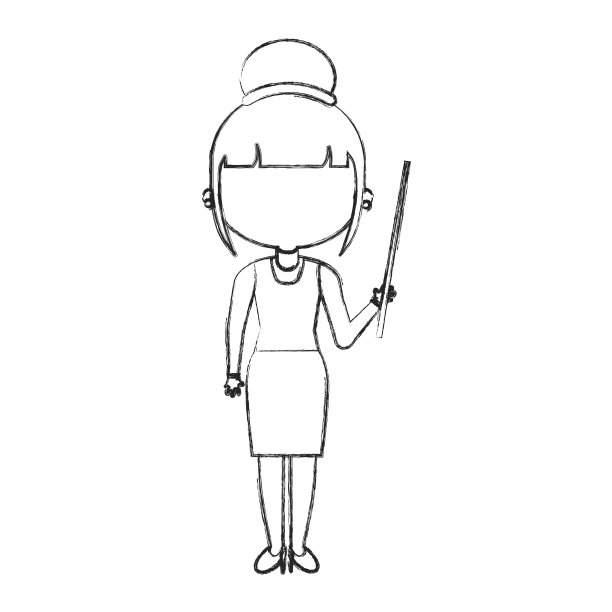 美丽的女教师头像图标素材图片