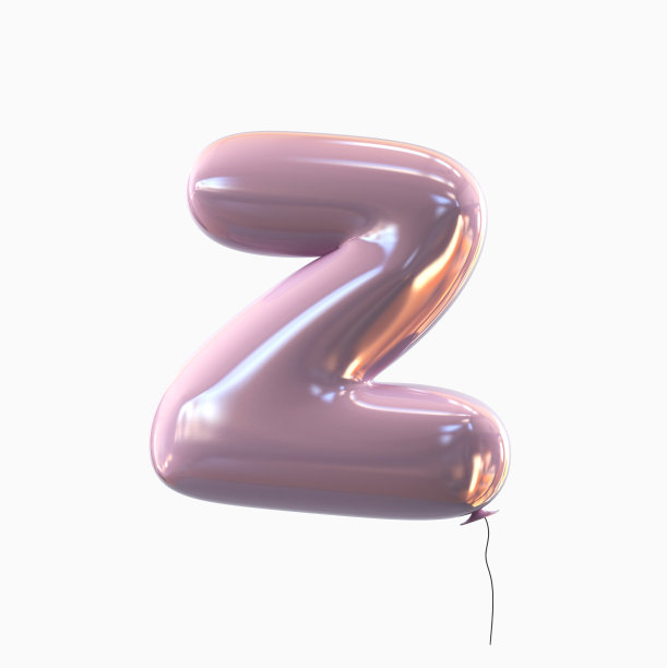 字母z气球字体在白色背景孤立图片下载