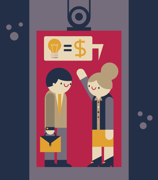 在电梯里推销素材图片