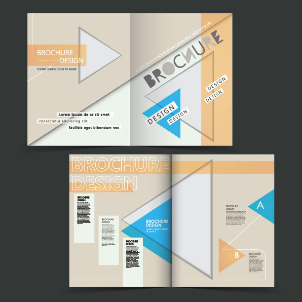 矢量宣传册布局设计模板图片下载